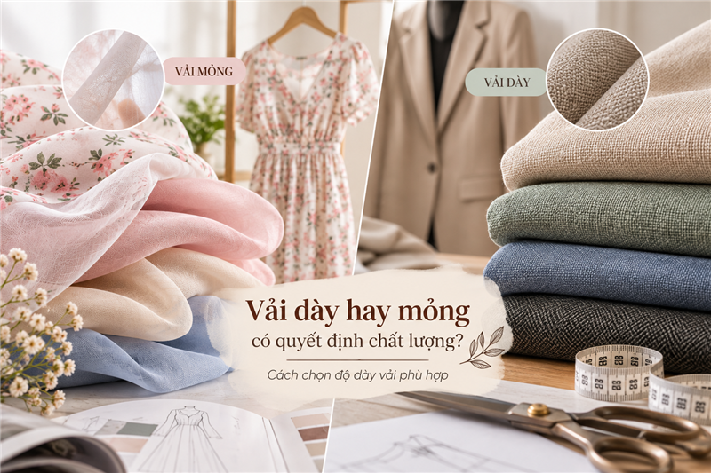 Vải dày hay mỏng có quyết định chất lượng? Cách chọn độ dày vải phù hợp